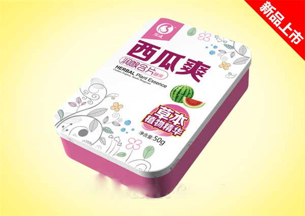 润喉含片铁盒--西瓜爽